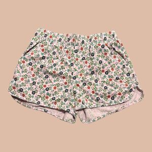 Tea Collection Shorts Girls Size 14 Pink Floral Pockets Pull On Summer